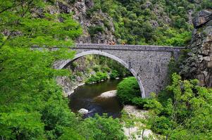 Cycling trail in the Cance valley